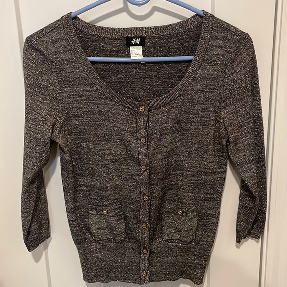 H&M 3/4 shimmery cardigan/sweater - size small - Picture 1 of 3